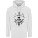 Sabre Tooth Tiger Skull Sword Childrens Kids Hoodie White