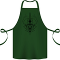 Sabre Tooth Tiger Skull Sword Cotton Apron 100% Organic Forest Green