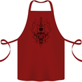 Sabre Tooth Tiger Skull Sword Cotton Apron 100% Organic Maroon