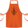 Sabre Tooth Tiger Skull Sword Cotton Apron 100% Organic Orange