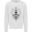 Sabre Tooth Tiger Skull Sword Kids Sweatshirt Jumper White