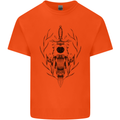 Sabre Tooth Tiger Skull Sword Kids T-Shirt Childrens Orange