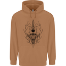 Sabre Tooth Tiger Skull Sword Mens 80% Cotton Hoodie Caramel Latte