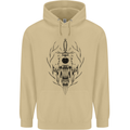 Sabre Tooth Tiger Skull Sword Mens 80% Cotton Hoodie Sand