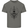 Sabre Tooth Tiger Skull Sword Mens Cotton T-Shirt Tee Top Charcoal