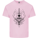 Sabre Tooth Tiger Skull Sword Mens Cotton T-Shirt Tee Top Light Pink
