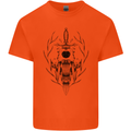 Sabre Tooth Tiger Skull Sword Mens Cotton T-Shirt Tee Top Orange