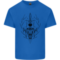 Sabre Tooth Tiger Skull Sword Mens Cotton T-Shirt Tee Top Royal Blue