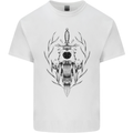Sabre Tooth Tiger Skull Sword Mens Cotton T-Shirt Tee Top White