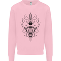 Sabre Tooth Tiger Skull Sword Mens Sweatshirt Jumper Light Pink