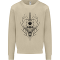 Sabre Tooth Tiger Skull Sword Mens Sweatshirt Jumper Sand