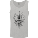 Sabre Tooth Tiger Skull Sword Mens Vest Tank Top Sports Grey