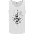 Sabre Tooth Tiger Skull Sword Mens Vest Tank Top White