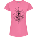 Sabre Tooth Tiger Skull Sword Womens Petite Cut T-Shirt Azalea