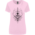 Sabre Tooth Tiger Skull Sword Womens Wider Cut T-Shirt Light Pink