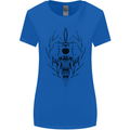 Sabre Tooth Tiger Skull Sword Womens Wider Cut T-Shirt Royal Blue
