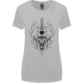 Sabre Tooth Tiger Skull Sword Womens Wider Cut T-Shirt Sports Grey