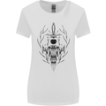 Sabre Tooth Tiger Skull Sword Womens Wider Cut T-Shirt White