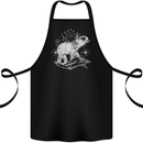 Sacral Style Elephant Meditation Tattoo Art Cotton Apron 100% Organic Black