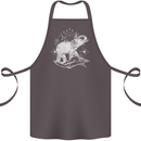 Sacral Style Elephant Meditation Tattoo Art Cotton Apron 100% Organic Dark Grey
