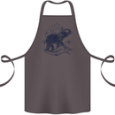 Sacral Style Elephant Meditation Tattoo Art Cotton Apron 100% Organic Dark Grey