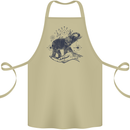 Sacral Style Elephant Meditation Tattoo Art Cotton Apron 100% Organic Khaki