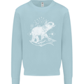 Sacral Style Elephant Meditation Tattoo Art Kids Sweatshirt Jumper Light Blue