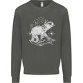 Sacral Style Elephant Meditation Tattoo Art Kids Sweatshirt Jumper Storm Grey
