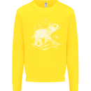 Sacral Style Elephant Meditation Tattoo Art Kids Sweatshirt Jumper Yellow