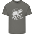 Sacral Style Elephant Meditation Tattoo Art Kids T-Shirt Childrens Charcoal