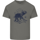Sacral Style Elephant Meditation Tattoo Art Kids T-Shirt Childrens Charcoal