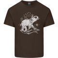 Sacral Style Elephant Meditation Tattoo Art Kids T-Shirt Childrens Chocolate