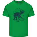 Sacral Style Elephant Meditation Tattoo Art Kids T-Shirt Childrens Irish Green