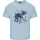 Sacral Style Elephant Meditation Tattoo Art Kids T-Shirt Childrens Light Blue