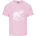 Sacral Style Elephant Meditation Tattoo Art Kids T-Shirt Childrens Light Pink