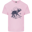 Sacral Style Elephant Meditation Tattoo Art Kids T-Shirt Childrens Light Pink
