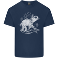 Sacral Style Elephant Meditation Tattoo Art Kids T-Shirt Childrens Navy Blue