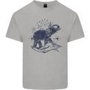 Sacral Style Elephant Meditation Tattoo Art Kids T-Shirt Childrens Sports Grey