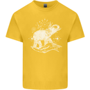 Sacral Style Elephant Meditation Tattoo Art Kids T-Shirt Childrens Yellow
