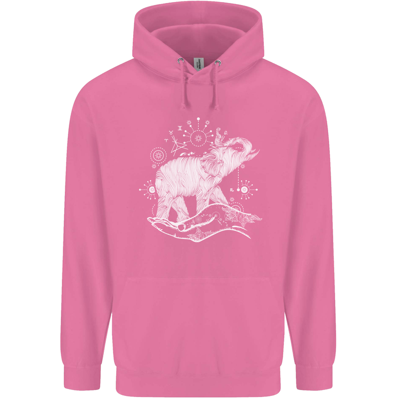 Sacral Style Elephant Meditation Tattoo Art Mens 80% Cotton Hoodie Azelea