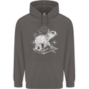 Sacral Style Elephant Meditation Tattoo Art Mens 80% Cotton Hoodie Charcoal