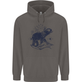 Sacral Style Elephant Meditation Tattoo Art Mens 80% Cotton Hoodie Charcoal