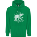Sacral Style Elephant Meditation Tattoo Art Mens 80% Cotton Hoodie Irish Green