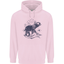 Sacral Style Elephant Meditation Tattoo Art Mens 80% Cotton Hoodie Light Pink