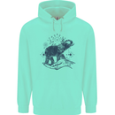 Sacral Style Elephant Meditation Tattoo Art Mens 80% Cotton Hoodie Peppermint