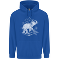 Sacral Style Elephant Meditation Tattoo Art Mens 80% Cotton Hoodie Royal Blue