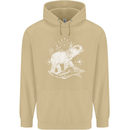 Sacral Style Elephant Meditation Tattoo Art Mens 80% Cotton Hoodie Sand