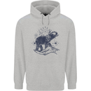 Sacral Style Elephant Meditation Tattoo Art Mens 80% Cotton Hoodie Sports Grey