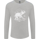 Sacral Style Elephant Meditation Tattoo Art Mens Long Sleeve T-Shirt Sports Grey