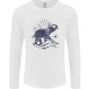 Sacral Style Elephant Meditation Tattoo Art Mens Long Sleeve T-Shirt White